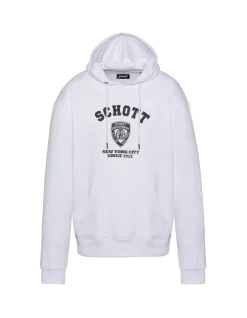 Sweatshirt à capuche blanc imprimé NYPD - BLANC