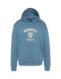 Sweatshirt à capuche bleu jean imprimé enfant - BLEU JEAN