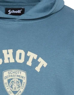 Sweatshirt à capuche bleu jean imprimé enfant - BLEU JEAN