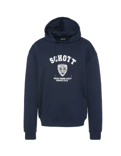 Sweatshirt à capuche bleu marine imprimé NYPD - MARINE