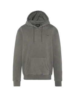 Sweatshirt à capuche charbon, effet délavé - CHARBON