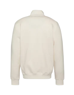 Sweatshirt col camionneur blanc cassé en molleton épais - BLANC CASSÉ