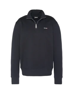 Sweatshirt col camionneur bleu marine en molleton épais - MARINE