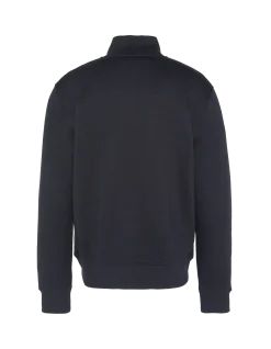 Sweatshirt col camionneur bleu marine en molleton épais - MARINE