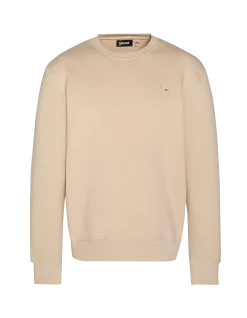 Sweatshirt col rond beige clair en molleton épais - BEIGE CLAIR
