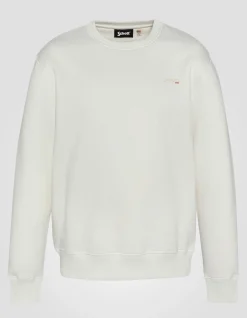 Sweatshirt col rond blanc en molleton épais - BLANC CASSÉ