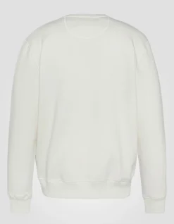 Sweatshirt col rond blanc en molleton épais - BLANC CASSÉ