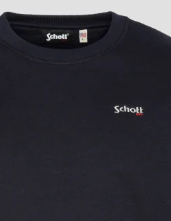 Sweatshirt col rond bleu marine en molleton épais - MARINE