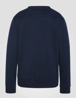 Sweatshirt col rond bleu marine enfant - MARINE