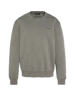 Sweatshirt col rond charbon, effet délavé - CHARBON