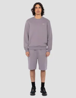 Sweatshirt col rond lilas en molleton épais - LILAS