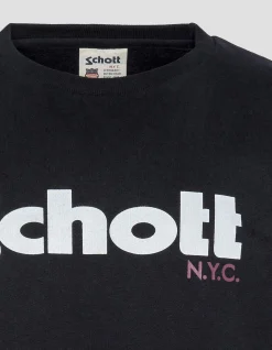 Sweatshirt col rond noir enfant - NOIR