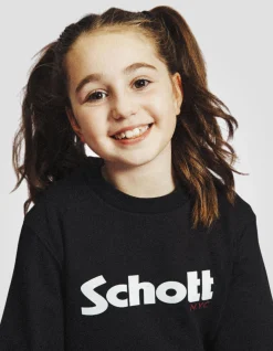 Sweatshirt col rond noir enfant - NOIR