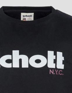 Sweatshirt col rond noir enfant - NOIR