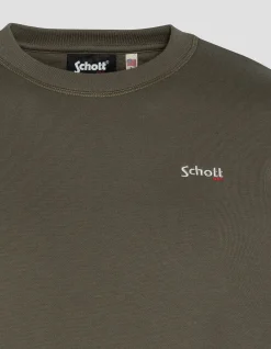 Sweatshirt col rond sage kaki en molleton épais - SAGE KAKI