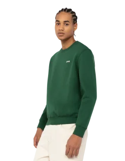 Sweatshirt col rond vert en molleton épais - VERT
