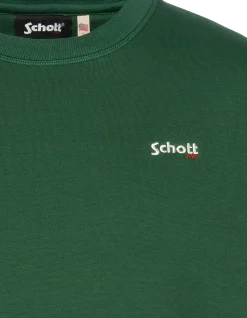 Sweatshirt col rond vert en molleton épais - VERT