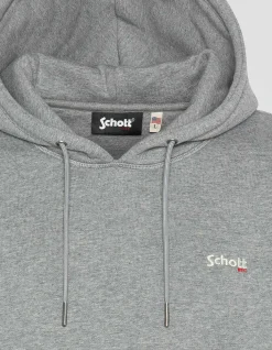 Sweatshirt gris chiné à capuche en molleton épais - GRIS CHINÉ