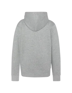 Sweatshirt gris chiné à capuche imprimé enfant - GRIS CHINÉ
