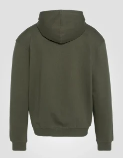 Sweatshirt kaki à capuche zippé - KAKI