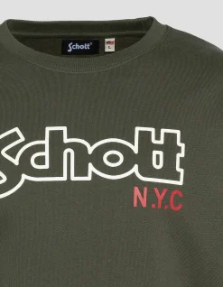 Sweatshirt kaki à col rond - KAKI