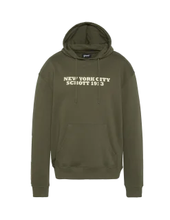 Sweatshirt kaki imprimé à capuche - KAKI