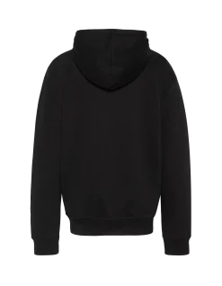 Sweatshirt noir à capuche imprimé Schott Official - NOIR