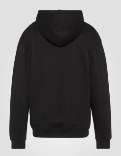 Sweatshirt noir à capuche zippé - NOIR