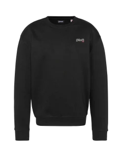 Sweatshirt noir à col rond - NOIR