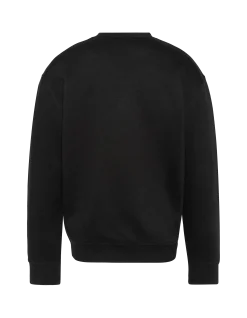 Sweatshirt noir à col rond - NOIR