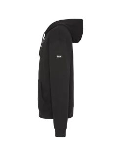 Sweatshirt noir uni à capuche - NOIR