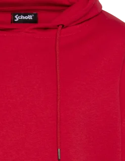Sweatshirt rouge uni à capuche - ROUGE