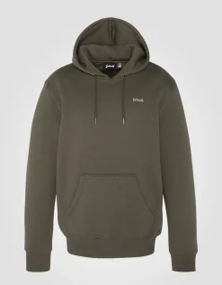 Sweatshirt sage kaki à capuche en molleton épais - SAGE KAKI