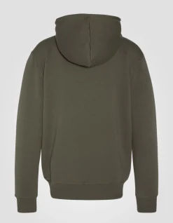 Sweatshirt sage kaki à capuche en molleton épais - SAGE KAKI