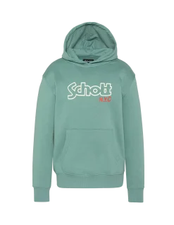 Sweatshirt vert clair à capuche imprimé enfant - VERT CLAIR