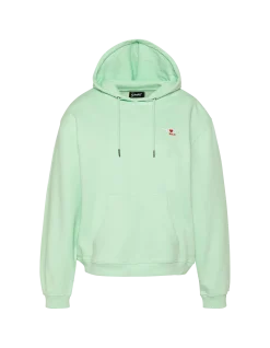 Sweatshirt vert pastel à capuche avec broderie cœur - VERT PASTEL