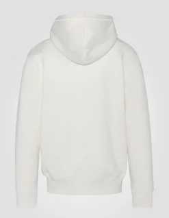 Sweatshirt zippé blanc à capuche en molleton épais, grande taille - BLANC CASSÉ