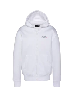 Sweatshirt zippé blanc à capuche enfant - BLANC