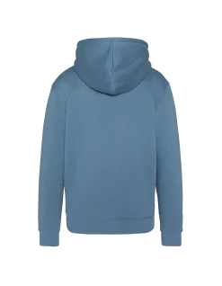 Sweatshirt zippé bleu acier à capuche en molleton épais - BLEU ACIER