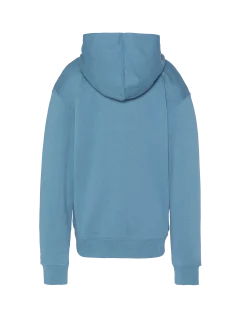 Sweatshirt zippé bleu jean à capuche enfant - BLEU JEAN