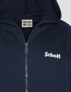Sweatshirt zippé bleu marine enfant - MARINE