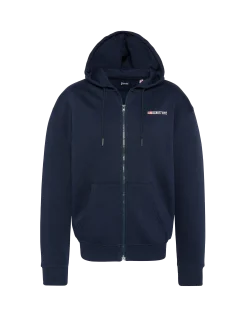 Sweatshirt zippé à capuche bleu marine - MARINE