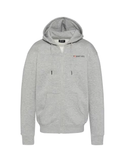 Sweatshirt zippé à capuche gris chiné - GRIS CHINÉ