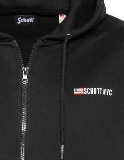 Sweatshirt zippé à capuche noir - NOIR