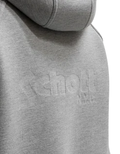 Sweatshirt zippé gris chiné à capuche en Triplux - GRIS CHINÉ