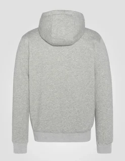 Sweatshirt zippé gris chiné à capuche - GRIS CHINÉ