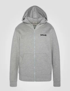Sweatshirt zippé gris chiné enfant - GRIS CHINÉ