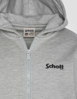 Sweatshirt zippé gris chiné enfant - GRIS CHINÉ