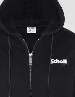 Sweatshirt zippé noir à capuche - NOIR