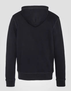 Sweatshirt zippé noir à capuche - NOIR